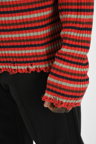 MM14 Linen Striped Sweater