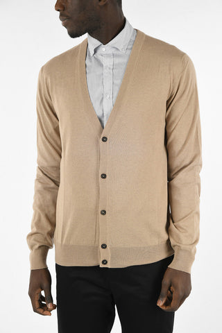 MM14 Cardigan with Leather Details