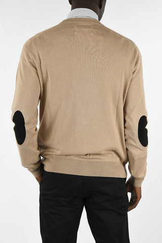 MM14 Cardigan with Leather Details