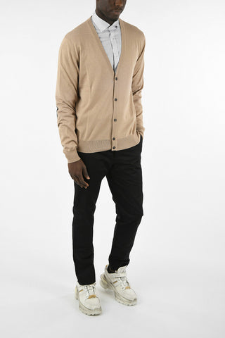 MM14 Cardigan with Leather Details