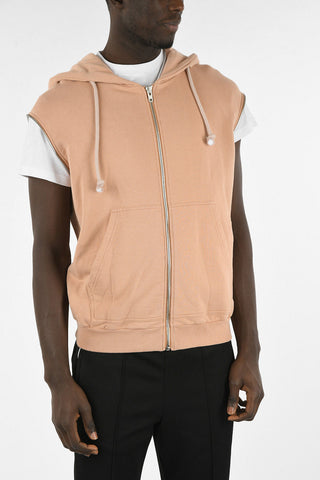 MM10 Sweatshirt with Leather Removabele Sleeves