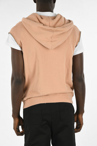 MM10 Sweatshirt with Leather Removabele Sleeves