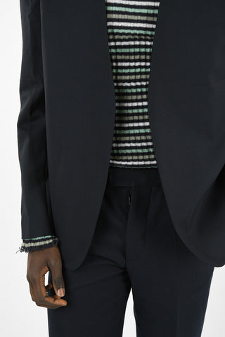 MM10 Virgin Wool Single Breasted Blazer
