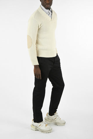 MM10 Cable Knit V-neck Sweater