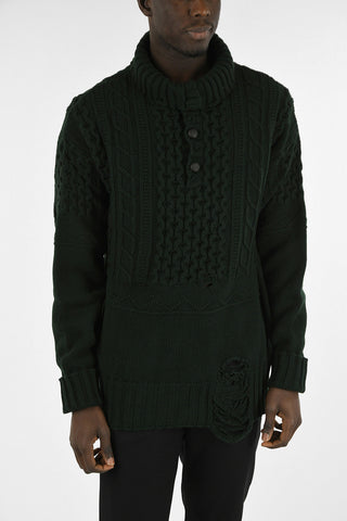 MM10 Wool Cable Knit Sweater