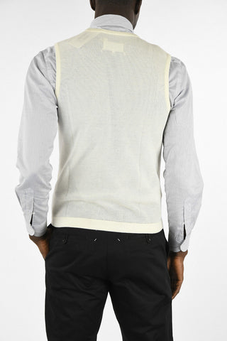 MM14 Sleeveless Openwork Sweater