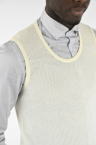 MM14 Sleeveless Openwork Sweater