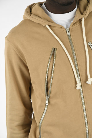 MM14 Felpa con Zip e Cappuccio