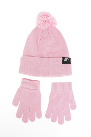 Lurex Gloves And  Pon Pon Beanie Set