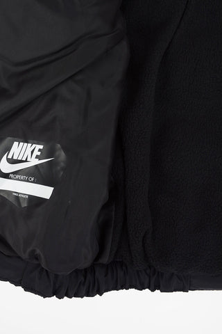 Two-Tone Puffer Jacket with Zip Front Closure