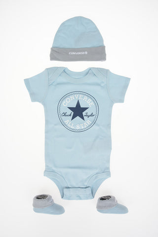 3피스 세트 롬퍼, 모자 및 신발