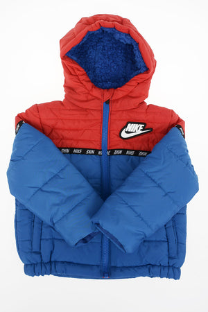 Zweifarbige Pufferjacke mit Frontreißverschluss