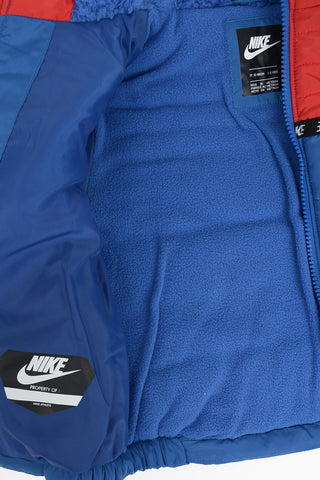 Giubbotto Puffer Bicolore con Chiusura Zip Frontale