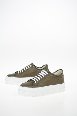 MM6 5cm Leather Sneakers with Platform