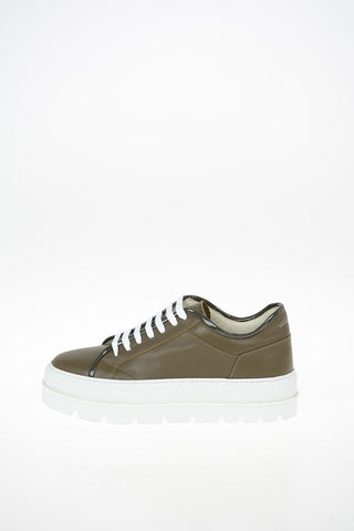MM6 5cm Leather Sneakers with Platform