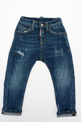 Stretch Denim Distressed Jeans