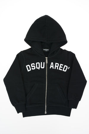 Hooded and Zipped Printed Sweatshirt