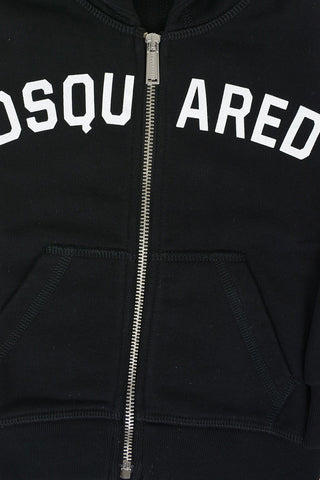 Hooded and Zipped Printed Sweatshirt