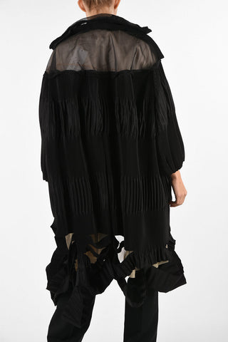 Distressed Pleated Coat