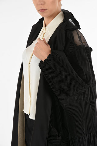 Distressed Pleated Coat