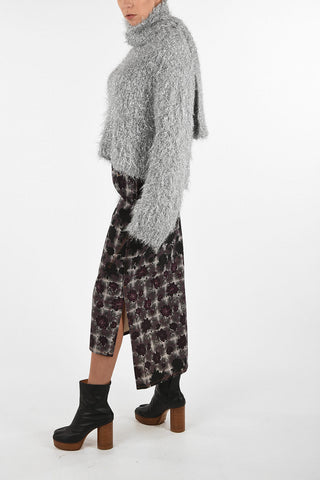 MM6 High-Rise Waist Floral-Print Asymmetric Skirt