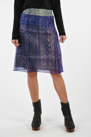 MM0 Chiffon Above Knee Skirt