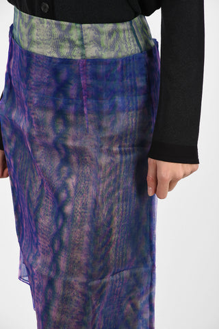 MM0 Chiffon Above Knee Skirt