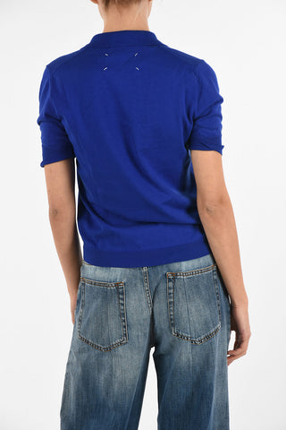 MM1 Knitted Polo with Heart Embroidered