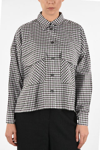 MM6 Checked Shirt with Pockets Front
