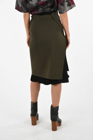 MM6 Accordion Wrap Skirt With Zip Back Closure