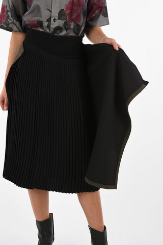 MM6 Accordion Wrap Skirt With Zip Back Closure
