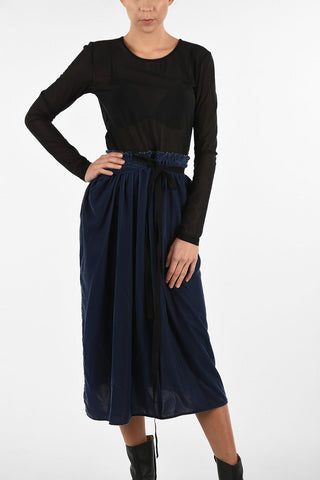 MM6 Chenille Two-Tone Sheer Wrap Dress
