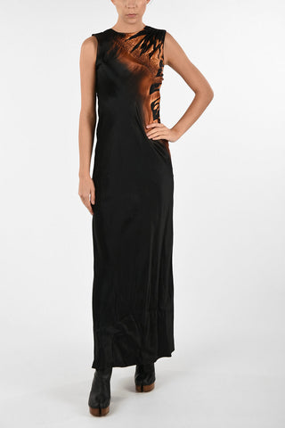 MM0 Satin Floor Length Sheath Dress