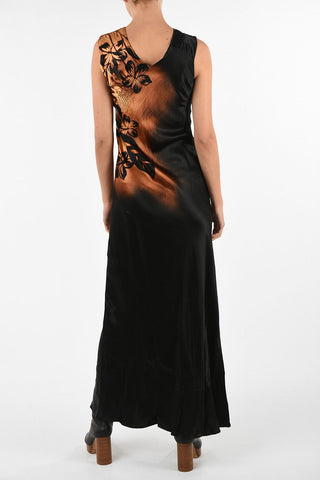 MM0 Satin Floor Length Sheath Dress