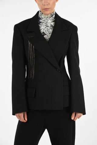 MM1 Oversize Double Breasted Jacket with Lurex Application