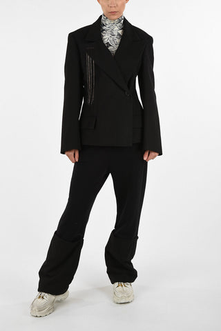 MM1 Oversize Double Breasted Jacket with Lurex Application