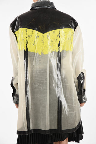 MM0 Camicia laccata Oversize con Bottoni Automatici