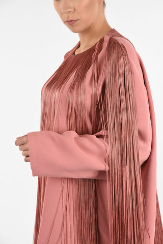 MM6 Fringed Tunic Dress With Zip Back Closure