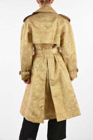 MM0 Brocade Double Breasted Trench With Silk Insert