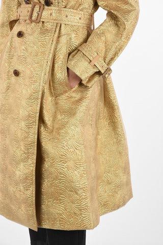 MM0 Brocade Double Breasted Trench With Silk Insert