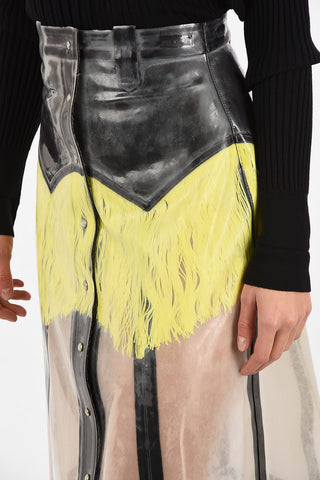 MM0 High-Rise Below Knee Skirt With Snap Button
