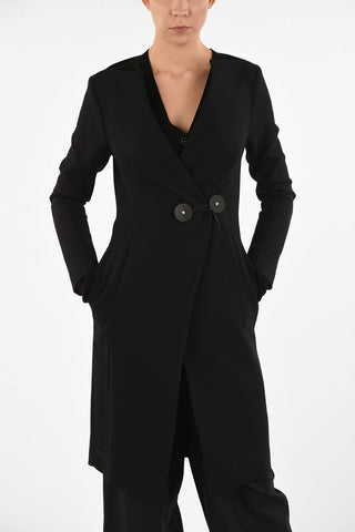 MM6 Virgin Wool V-Neck Coat