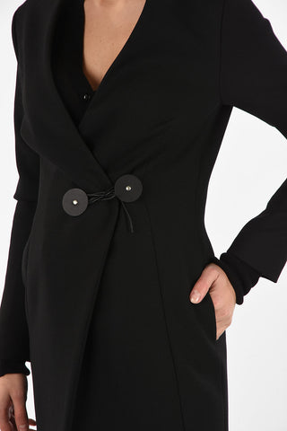 MM6 Virgin Wool V-Neck Coat