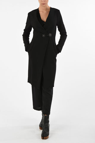 MM6 Virgin Wool V-Neck Coat