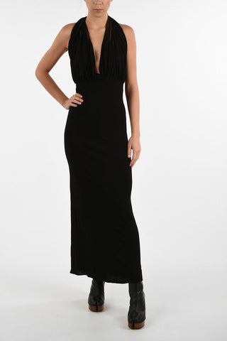 MM0 Bare Back Maxi Halterneck Dress