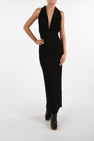 MM0 Bare Back Maxi Halterneck Dress