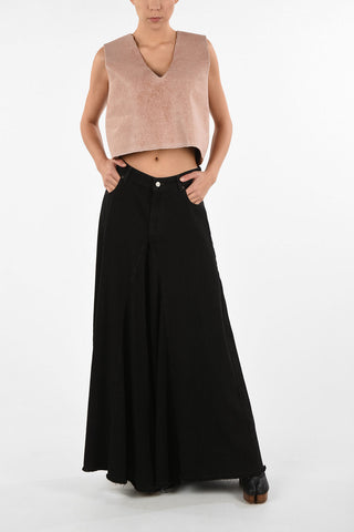MM6 Knit Cropped Top With V-Neck