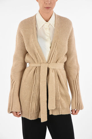MM4 Cable Knit Cardigan with Belt