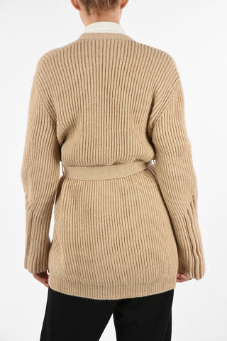 MM4 Cable Knit Cardigan with Belt