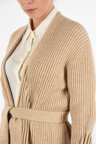 MM4 Cable Knit Cardigan with Belt